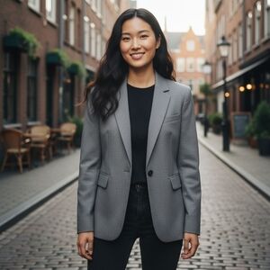 TALULAH Classic Gray Blazer